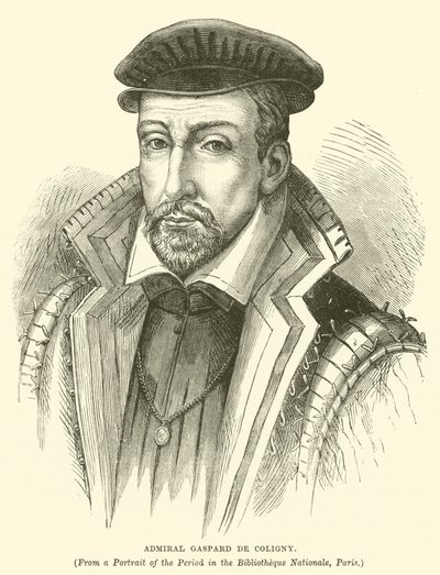 Almirante Gaspard de Coligny (gravura) de English School
