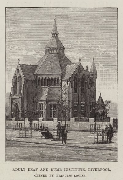 Instituto surdo-mudo adulto, Liverpool, inaugurado pela princesa Louise de English School