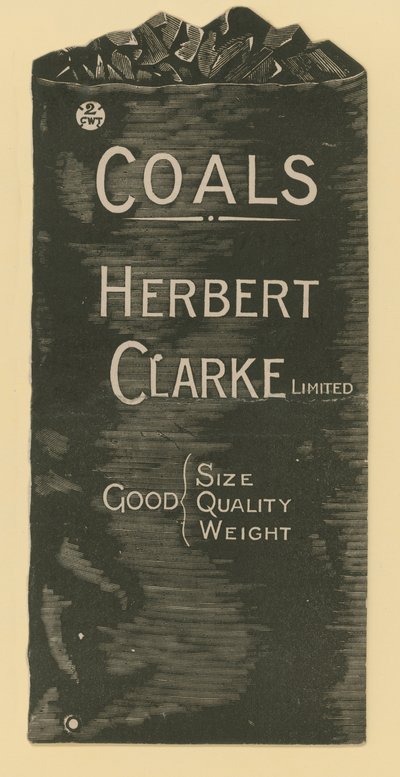 Anúncio para Herbert Clarke Ltd., comerciante de carvão de English School