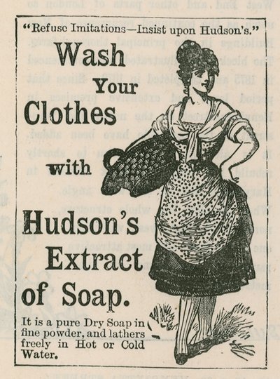 Anúncio de extrato de sabão Hudson de English School