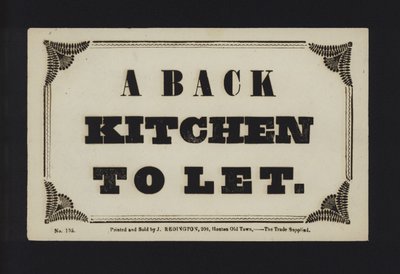 Advertisement: Uma cozinha de volta para deixar (tipo) de English School