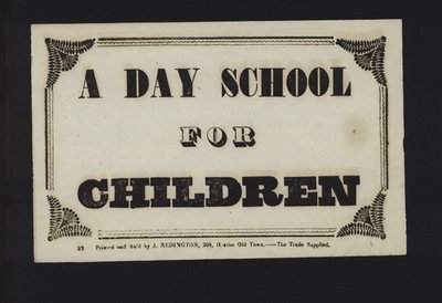 Anúncio: Uma escola de dia para crianças (tipo) de English School