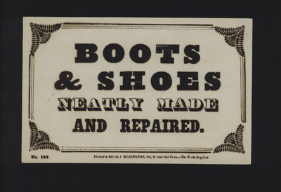 Anúncio: Botas e sapatos bem feitos e reparados (tipo) de English School