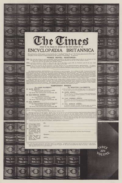 Anúncio, Encyclopaedia Britannica (gravação) de English School