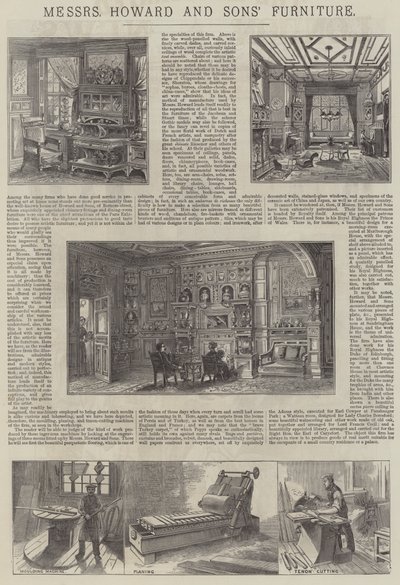 Anúncio, Móveis dos Messers Howard e Filhos (gravura) de English School