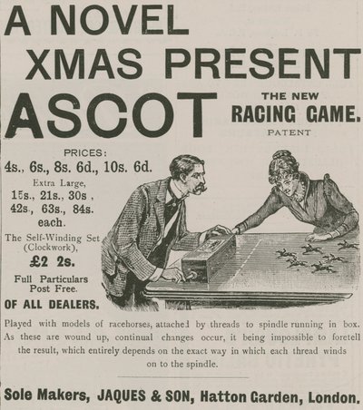 Anúncio para Ascot - o novo jogo de corrida de English School