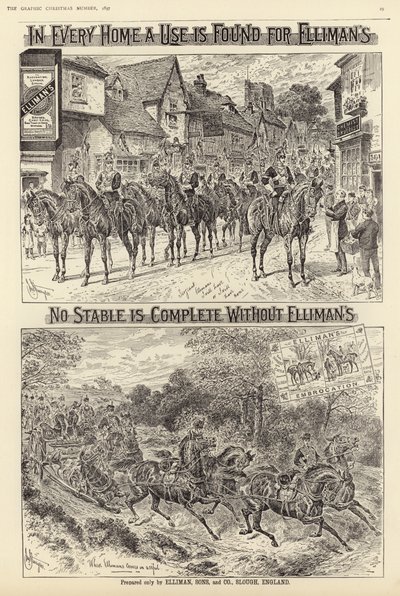 Anúncio para Ellimans Embrocation de English School