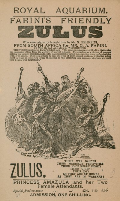 Propaganda para Farinis Friendly Zulus de English School