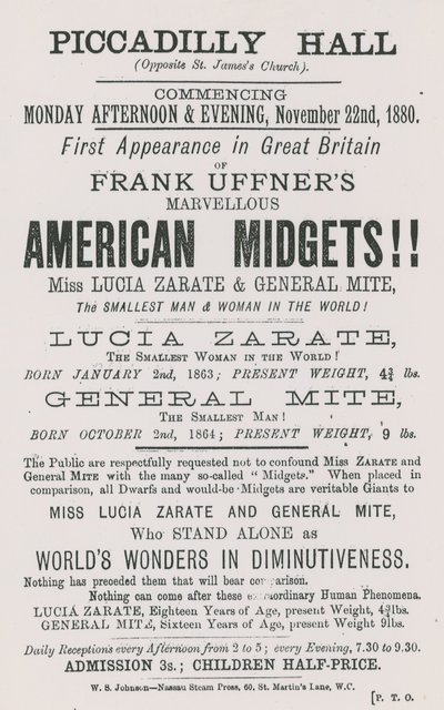 Propaganda para Frank Uffners American Midgets de English School