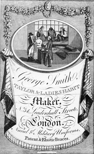 Propaganda para George Smith, Taylor e Ladies Habit Maker de English School