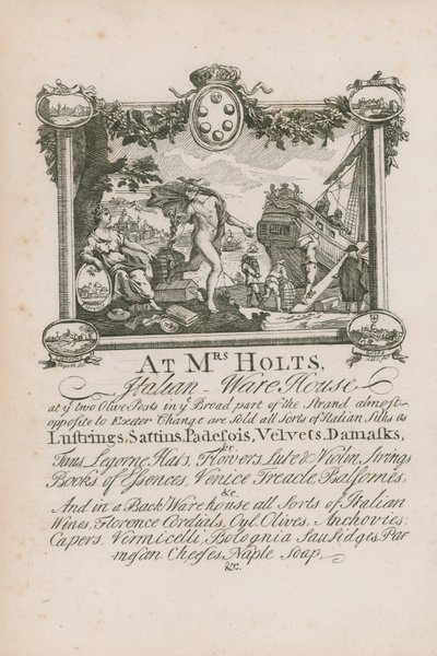 Anúncio para a Sra. Holts Italian Warehouse de English School