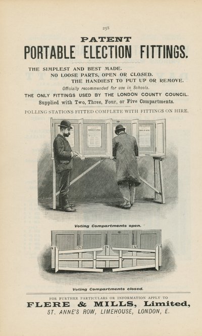 Propaganda para acessórios para eleição de patente portátil de English School
