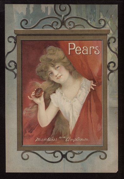 Anúncio para sabão de pêra (cor litho) de English School