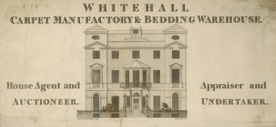 Anúncio para Whitehall Carpet Manufactory e Bedding Warehouse de English School