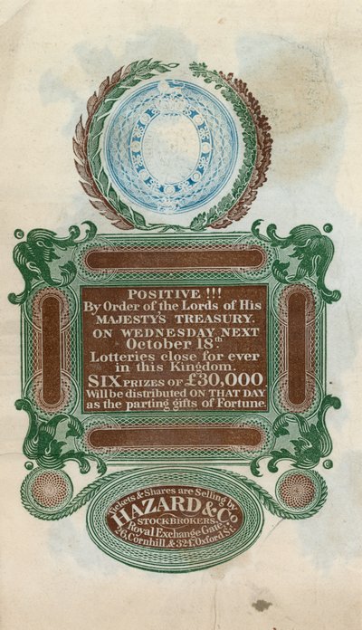 Anúncio para última loteria de English School