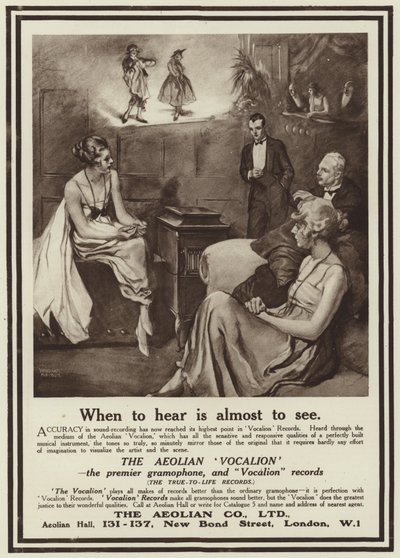 Propaganda para o gramofone das vocais eólicas de English School