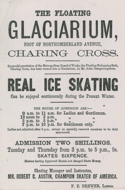 Propaganda para o Glaciarium Flutuante de English School