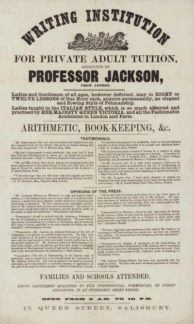 Propaganda para a instituição de redação de English School