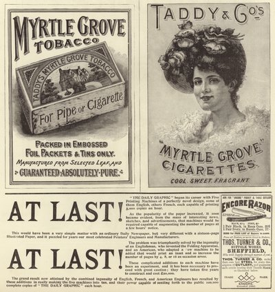 Divulgação de publicidade do The Graphic Christmas Number 1896 de English School