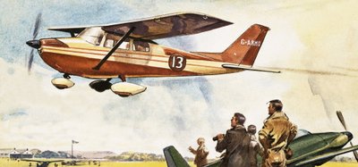 Avião voando na copa do rei, que começou em 1922 de English School