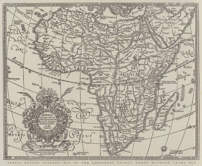 África antes de Stanley, Mapa do Continente com quase três séculos de idade (gravação) de English School