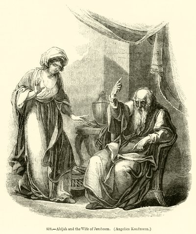 Ahijah and the Wife of Jeroboam, Angelica Kaufmann (gravura) de English School