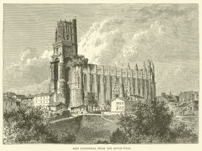 A catedral de Albi vista do sudoeste (gravura) de English School