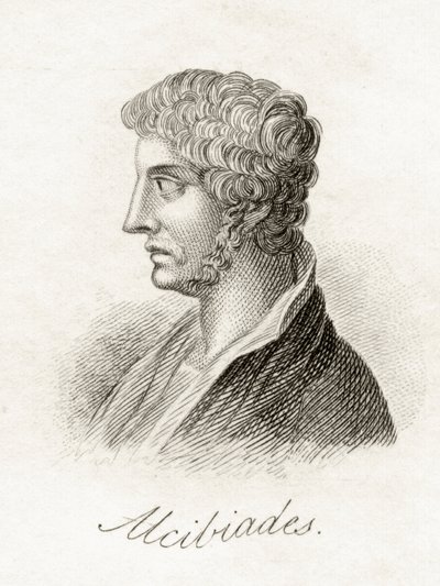 Alcibiades Cleiniou Scambonides, do &39;Crabb&39;s Historical Dictionary&39;, publicado em 1825 de English School