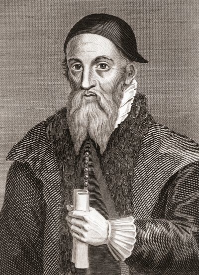 Alexander Erskine de Gogar, c.1521-1592. Ave escocesa e guardião de James VI da Escócia no Castelo de Stirling. De Iconographia Scotica ou Portraits of Illustrious Persons of Scotland, publicado em 1797. de English School