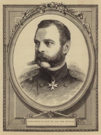 Alexandre II, Czar de todas as Rússias (gravura) de English School