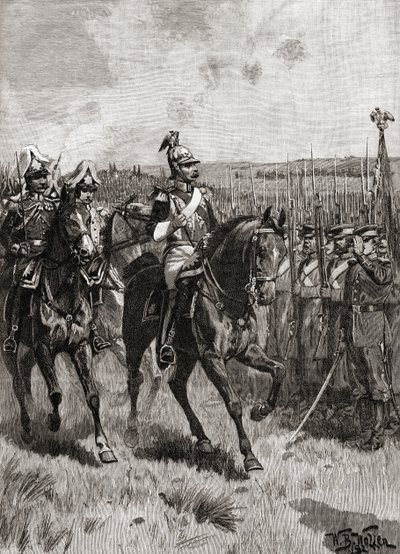 Alexandre II da Rússia revendo o seu exército em Sebastopol durante a Guerra da Crimeia de English School