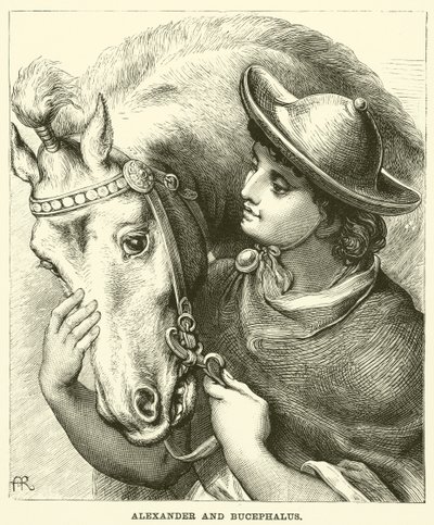 Alexandre e Bucéfalo (gravura) de English School