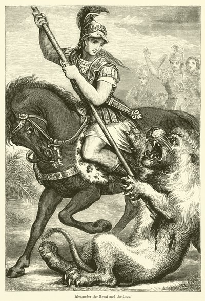Alexandre o Grande e o Leão (gravura) de English School
