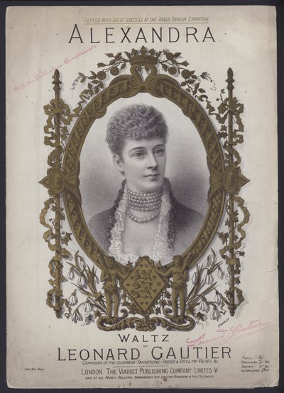 Alexandra, uma valsa de Leonard Gautier (cor litho) de English School