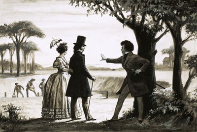 Alexandre Dumas inspecciona a sua propriedade de English School