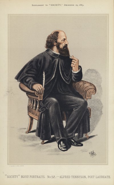 Alfred Tennyson, Poeta Laureate (cor litho) de English School