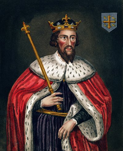 Alfred o grande (849-99), após uma pintura na galeria Bodleian de English School