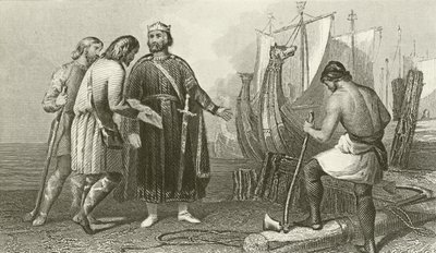 Alfred the Great construindo a primeira frota inglesa de English School