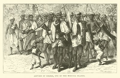 Alfuros de Gilolo, uma das Ilhas Molucas de English School