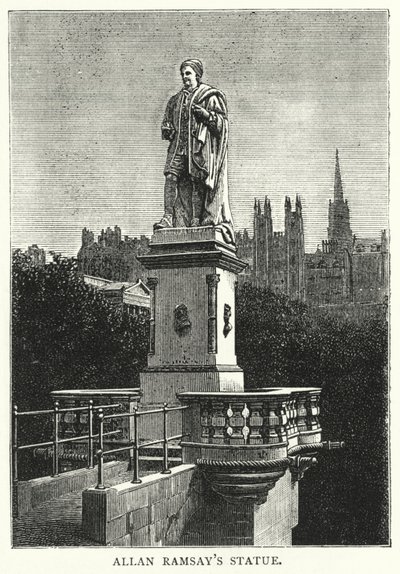 Estátua de Allan Ramsay (gravura) de English School