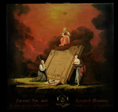 Grupo Alegórico com Simbolismo Maçônico, 1810 de English School