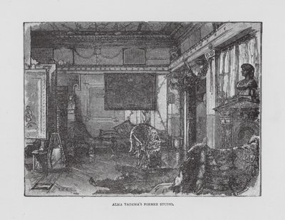 Antigo estúdio de Alma Tadema (litografia) de English School