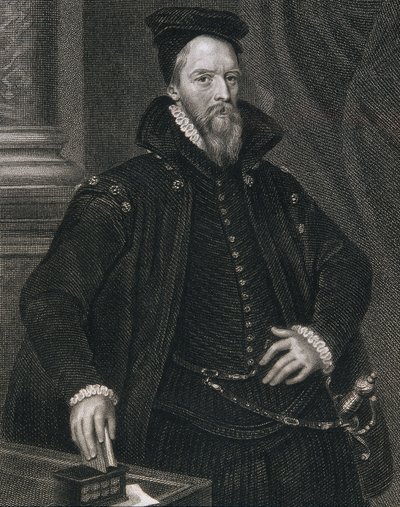 Ambrose Dudley (c.1528-90), de &39;British&39;s Portraits&39;, de 1823 (gravura) de English School