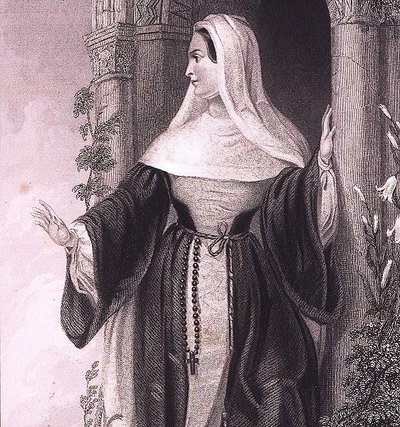 Uma Abadessa, c.1845 (gravura) de English School