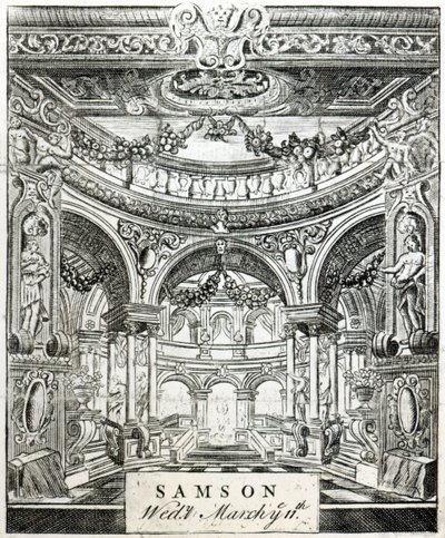 Um ingresso para o oratório de Handel &39;Samson&39;, em 11 de março de 1743 de English School