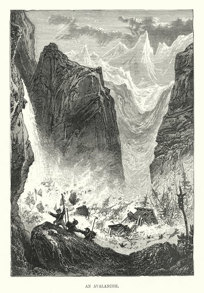 Uma Avalanche (gravura) de English School