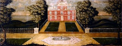 Uma Residência East Anglian (óleo sobre painel) de English School