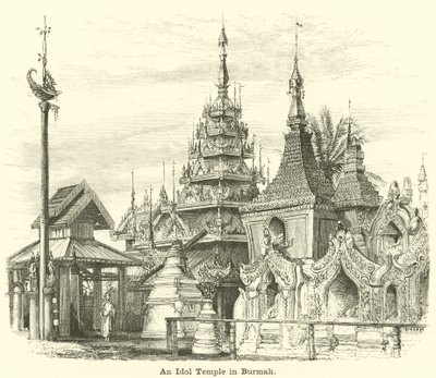 Um Templo Idol em Burmah de English School