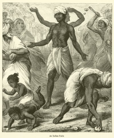 Uma Fábula Indiana (gravura) de English School