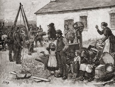 Uma família irlandesa é despejada da sua casa devido ao não pagamento do aluguer, Irlanda de English School